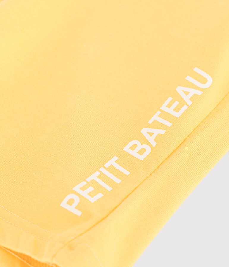 Bermuda short enfant en coton jaune