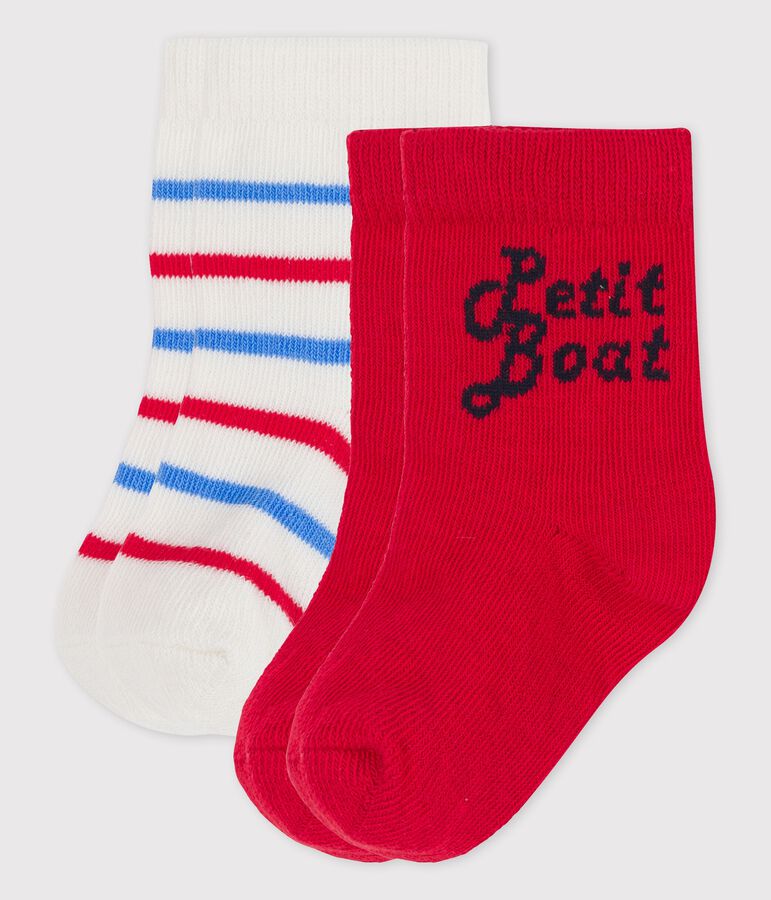 Lot de 2 paires de chaussettes b&eacute;b&eacute; multicouleur