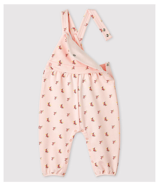 Molton tuinbroek met print voor babymeisjes roze/multicouleur