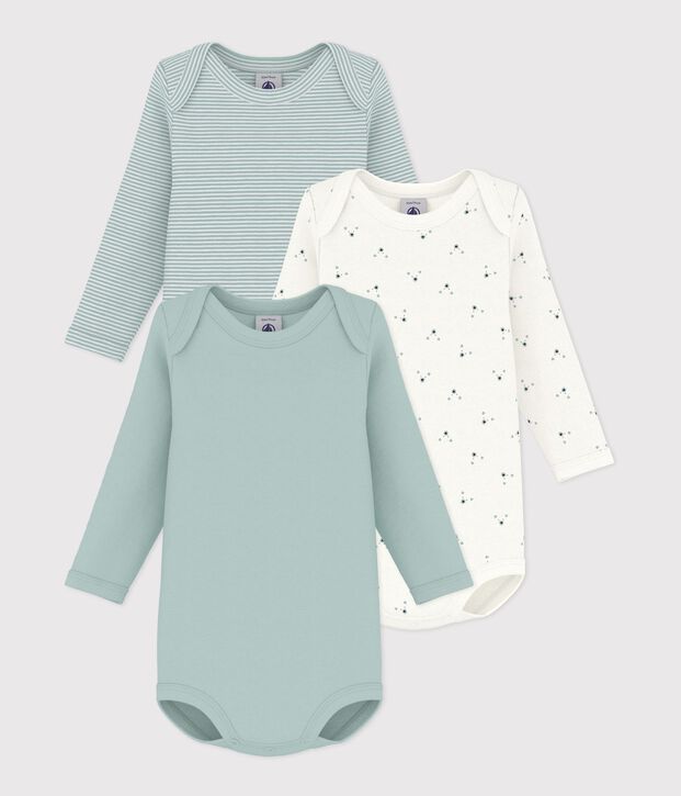 Lot de bodies manches longues en coton imprim&eacute; ours b&eacute;b&eacute; multicouleur