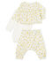 Ensemble trois pièces bébé fille en laine et coton blanc MARSHMALLOW/blanc MULTICO