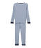 Aansluitende jongenspyjama blauw LIMOGES/wit MARSHMALLOW