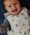 Katoenen babytrappelzak met bootjesprint TOG 2.5  wit MARSHMALLOW/blauw MEDIEVAL/ MULTICO