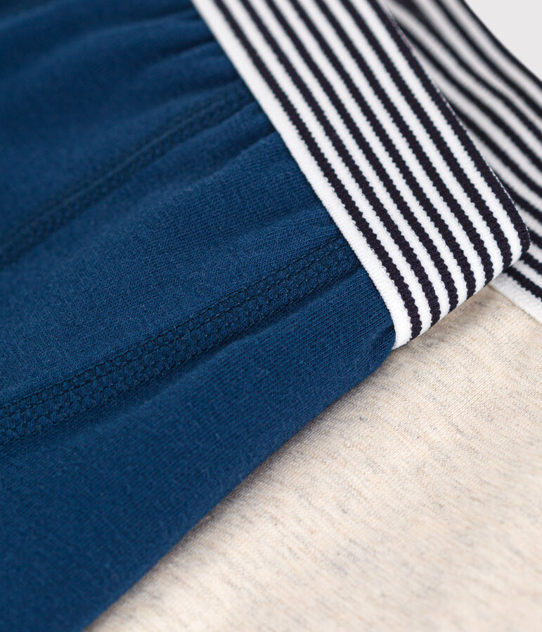 Lot de 2 boxers en coton et &eacute;lasthanne petit gar&ccedil;on multicouleur