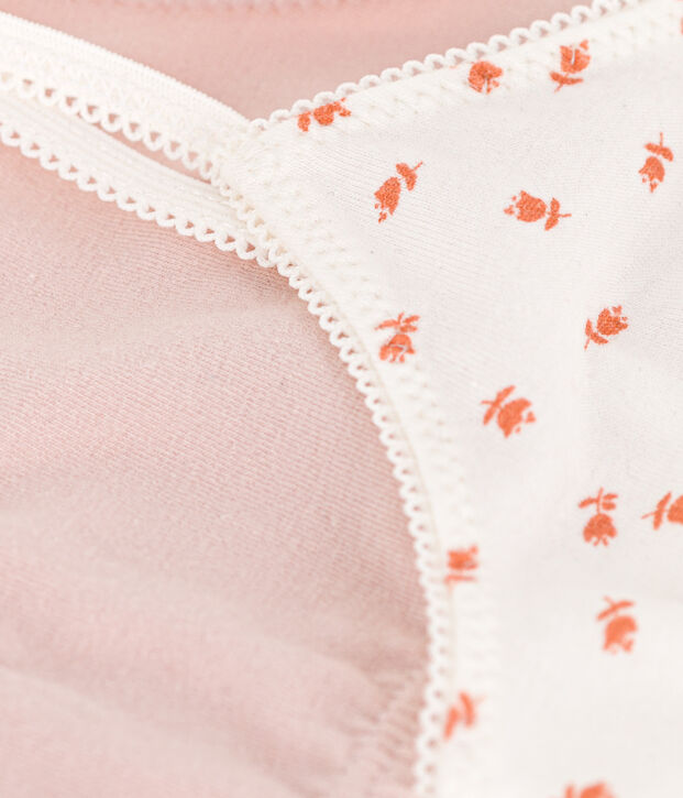 Set van 2 meisjesbeha's met bloemen in katoen en elastaan multicouleur