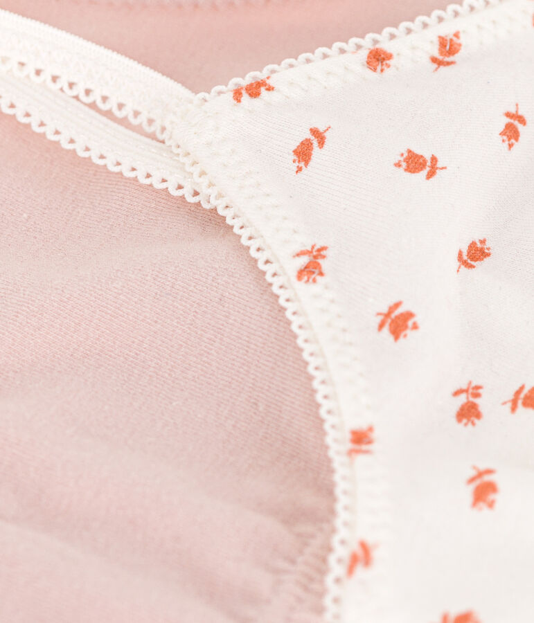 Lot de 2 brassi&egrave;res fleur en coton et &eacute;lasthanne petite fille multicouleur