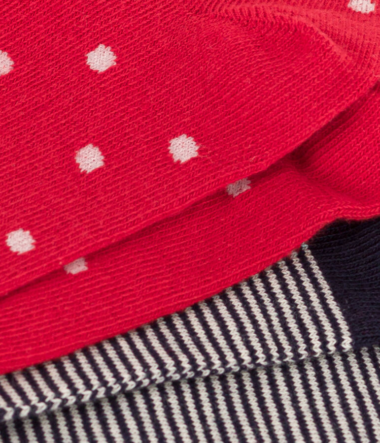 Set van 2 paar kindersokken in katoenjersey. multicouleur