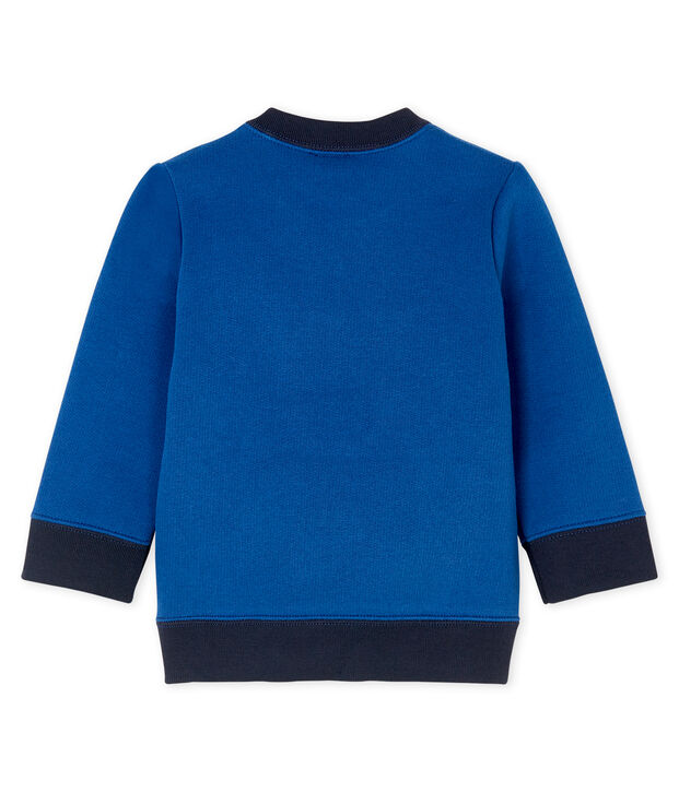 Sweatshirt van molton babyjongen blauw