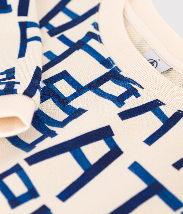 Sweatshirt en molleton Femme &eacute;cru/multicouleur