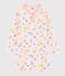 Meisjesnachthemd van ribtricot met fantasieprint roze FLEUR/wit MULTICO