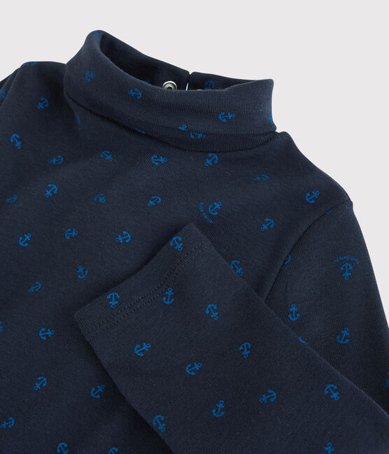 Sous pull en coton bébé bleu SMOKING/ RUISSEAU