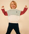 Sweatshirt colorblock en molleton enfant garçon blanc AVALANCHE/ MULTICO