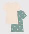 Setje met 2 katoenen T-shirts met korte mouw en hartje voor kinderen variante 1