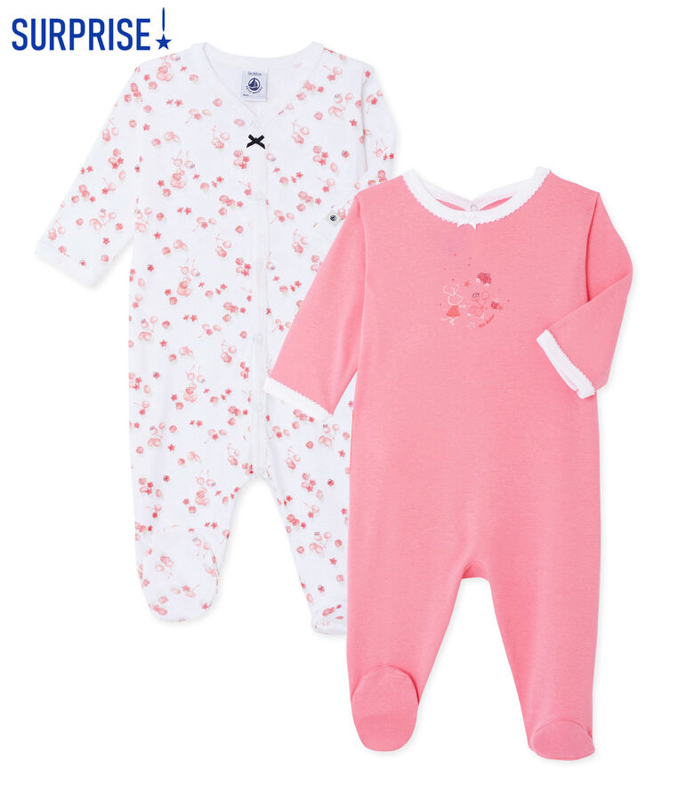 Cadeauset van 2 pyjamapakjes voor meisje (baby) multicouleur