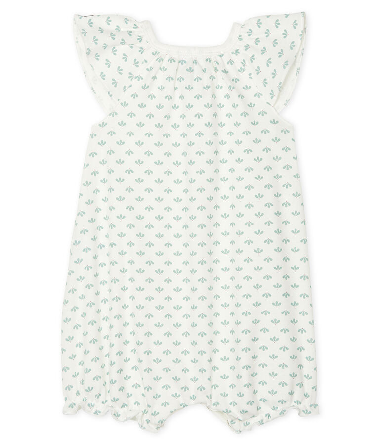 Kort babypakje voor meisjes met zijopening wit/multicouleur