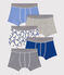 Set van 5 boxershorts voor jongens met Parijsprint in katoen variante 1