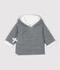 Gestreepte babycape van biologisch katoenfluweel