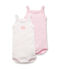 Lot de 2 bodies à bretelles bébé fille uni/milleraies lot .