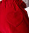 Effen fluwelen babyshort rood TERKUIT