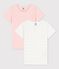 Lot de 2 t-shirts manches courtes mini étoiles petite fille en coton biologique variante 1