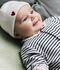 Bonnet naissance mixte en coton tricot&eacute; blanc