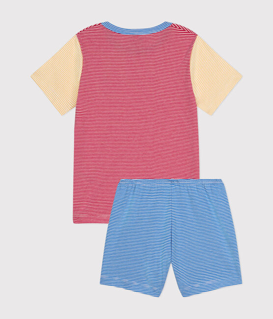 Korte gestreepte katoenen pyjama voor kinderen CORRIDA/ MULTICO