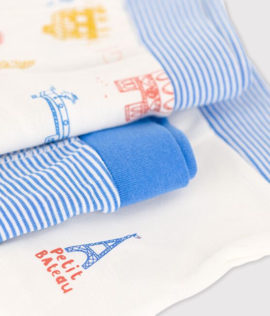 Set van 3 boxershorts voor jongens met Parijsprint in katoen variante 1