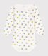 Body manches longues imprimé à collerette en coton bébé