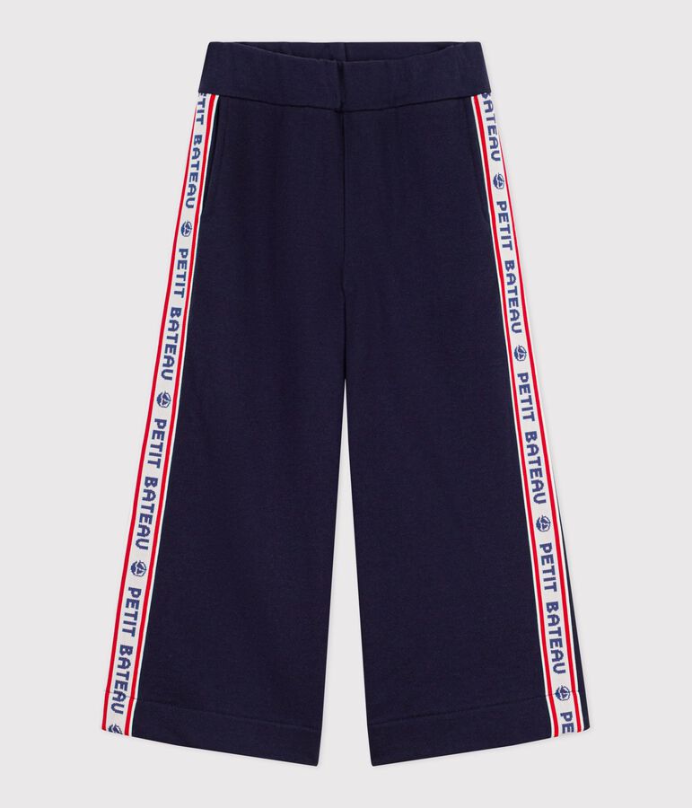 Katoenen joggingbroek voor kinderen blauw SMOKING