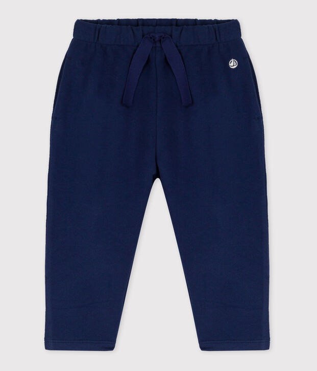 Pantalon b&eacute;b&eacute; en molleton bleu fonc&eacute;