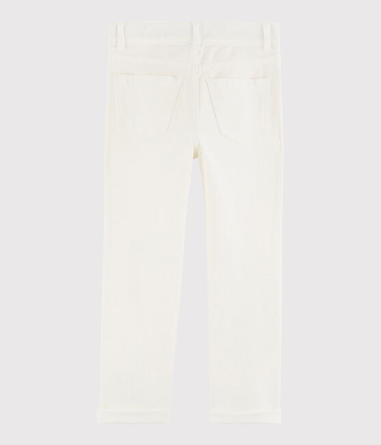 Pantalon en serge enfant garçon blanc MARSHMALLOW