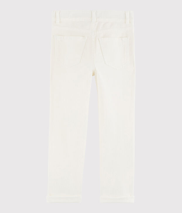 Twill broek voor jongens wit