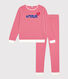 Pyjama rayé en coton femme