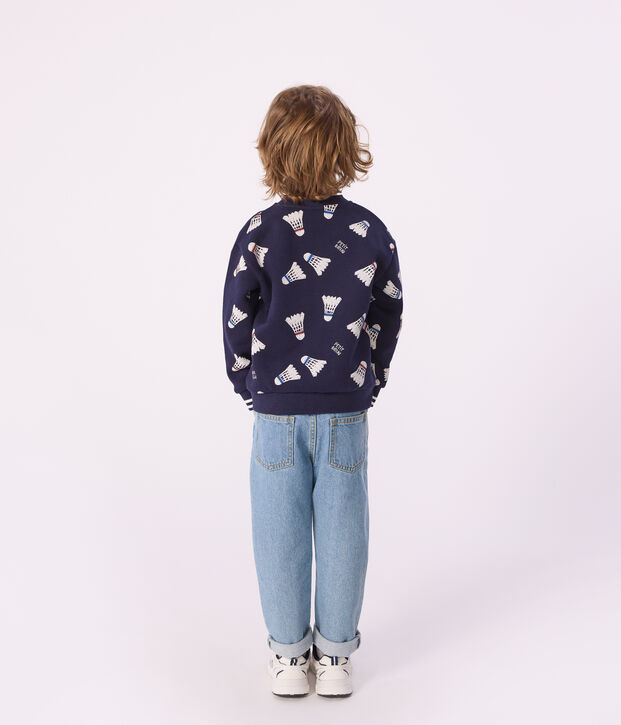 Katoenen sweatshirt met print voor kinderen blauw/multicouleur