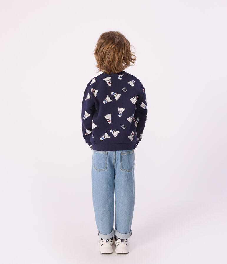 Katoenen sweatshirt met print voor kinderen blauw/multicouleur