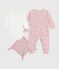 Cadeauset babypyjama van fluweel met bloemenprint variante 1