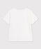 Tee-shirt enfant manches courtes imprim&eacute; blanc