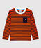 Katoenen jongens t-shirt met lange mouwen blauw SMOKING/ CAROTTE