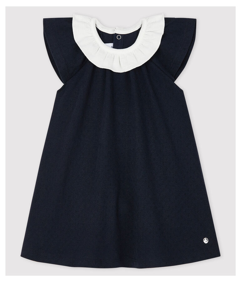 Robe body avec col en c&ocirc;te b&eacute;b&eacute; fille bleu