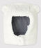 Sherpa-hoed voor baby meisje/jongen wit MARSHMALLOW