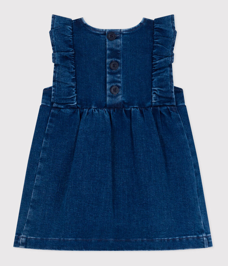 Robe b&eacute;b&eacute; sans manche en denim bleu