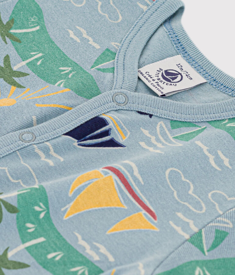 Kort katoenen babypakje blauw/multicouleur