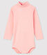 Babybody met lange mouwen en rolkraag