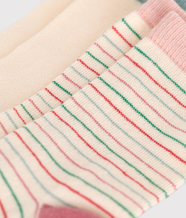 2 paar katoenen sokken met streepjes voor kinderen multicouleur