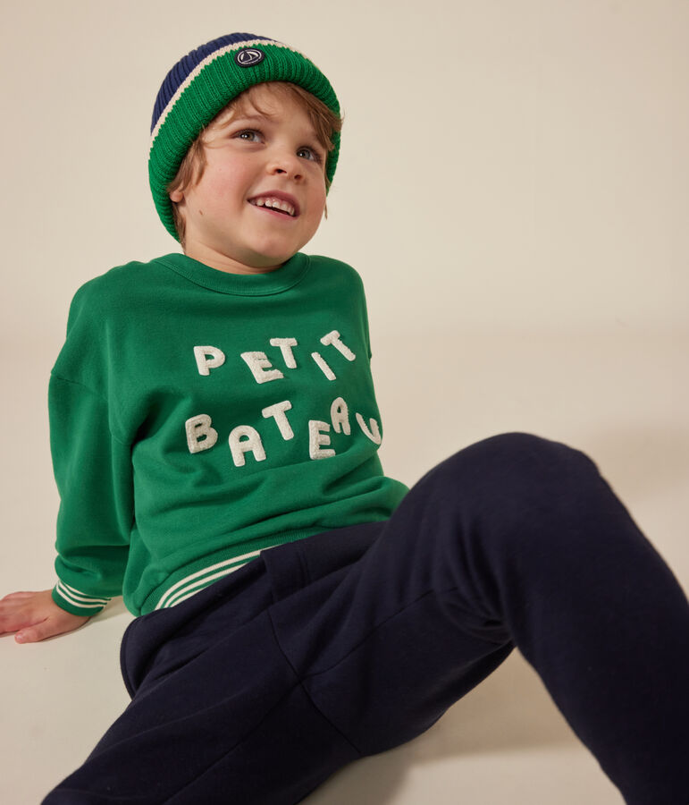 Sweatshirt en molleton enfant fille / gar&ccedil;on vert