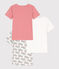 Set van 2 katoenen T-shirts met korte trekkermouwen voor kleine jongens variante 1