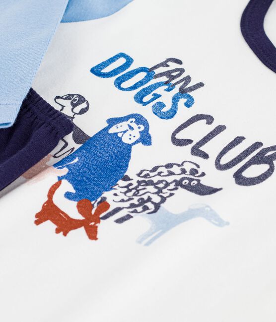 Pyjama enfant en coton motif chien bleu SOIR/ MULTICO