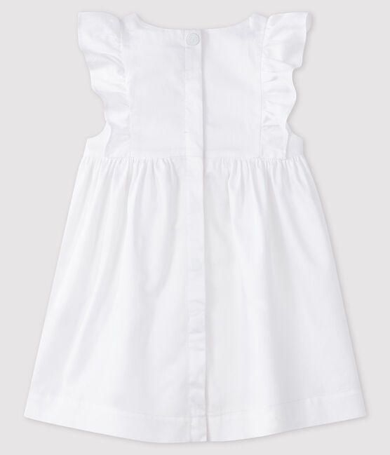 Robe de cérémonie bébé fille blanc ECUME