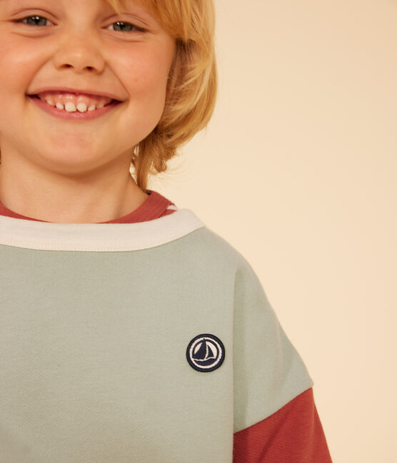 Sweatshirt colorblock en molleton enfant garçon blanc AVALANCHE/ MULTICO