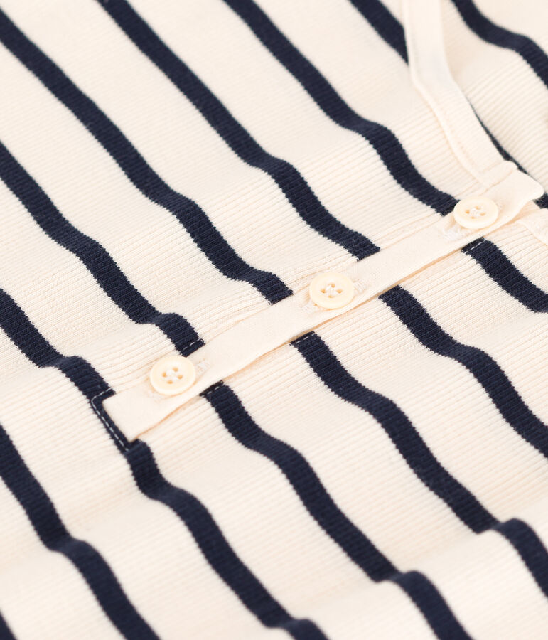 Chemise &agrave; bretelles en coton Femme blanc AVALANCHE/bleu SMOKING